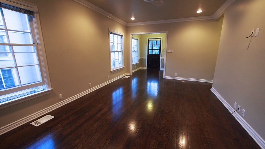 Looking from the front door to the kitchen